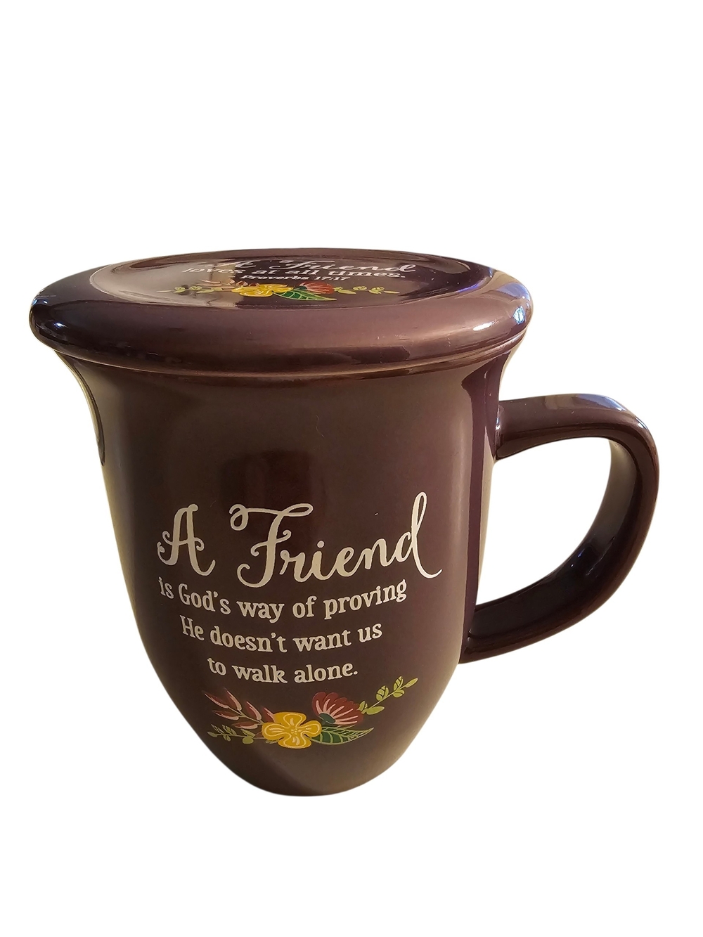 Abbey + CA Mauve Ceramic Cup With Lid